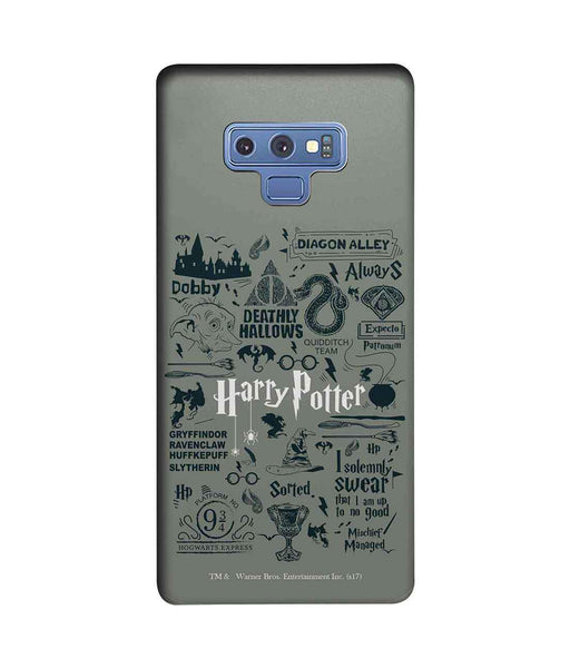 Harry Potter Infographic Grey - Sublime Case for Samsung Note 9