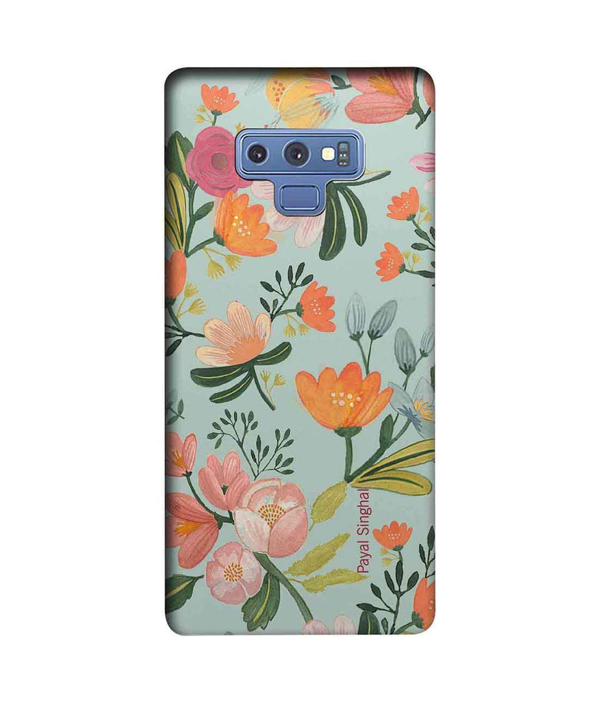 Payal Singhal Aqua Handpainted Flower - Sublime Case for Samsung Note 9