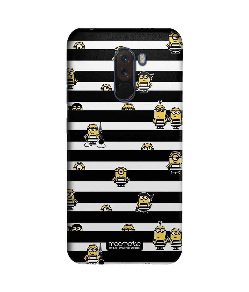 Black Stripes Minions - Sublime Case for Xiaomi Poco F1
