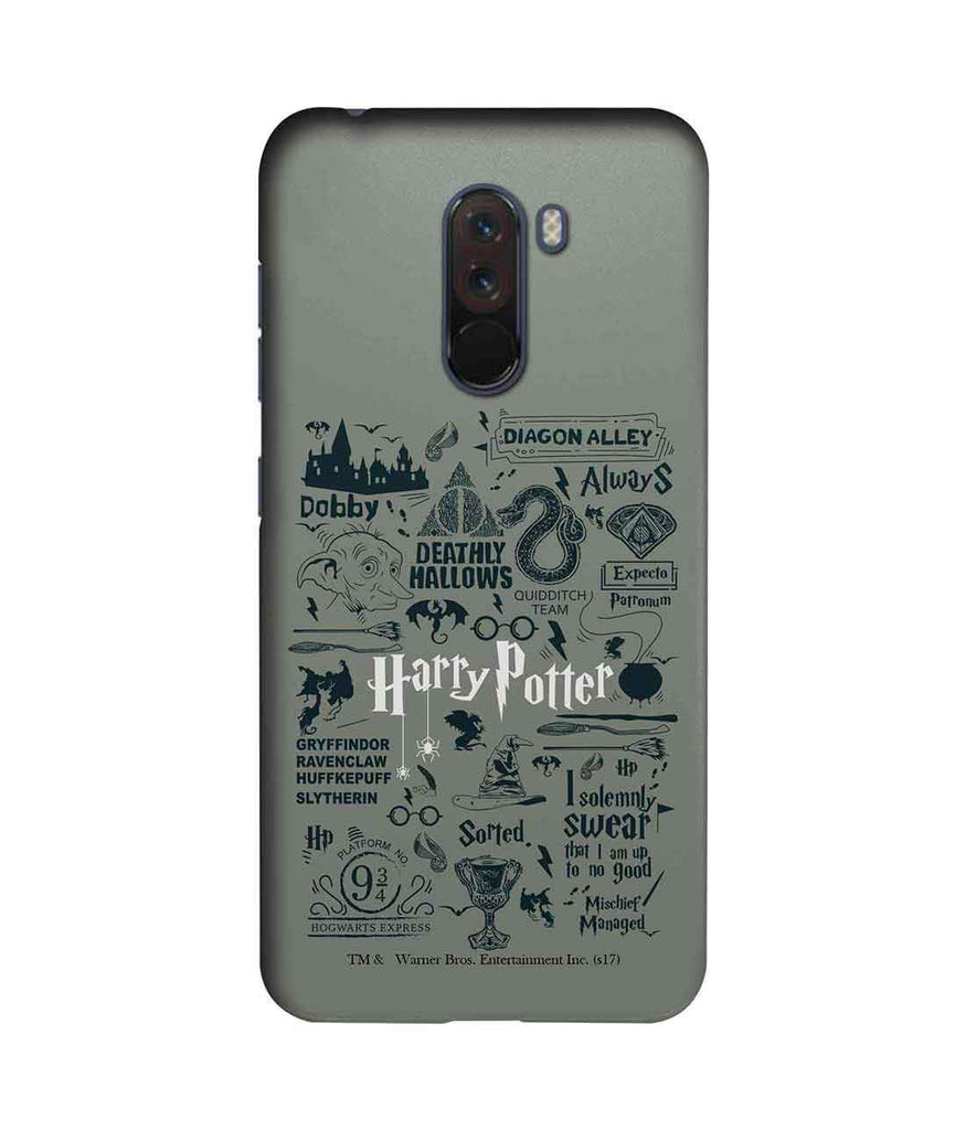 Harry Potter Infographic Grey - Sublime Case for Xiaomi Poco F1