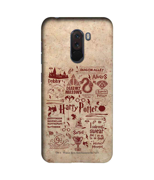 Harry Potter Infographic Red - Sublime Case for Xiaomi Poco F1