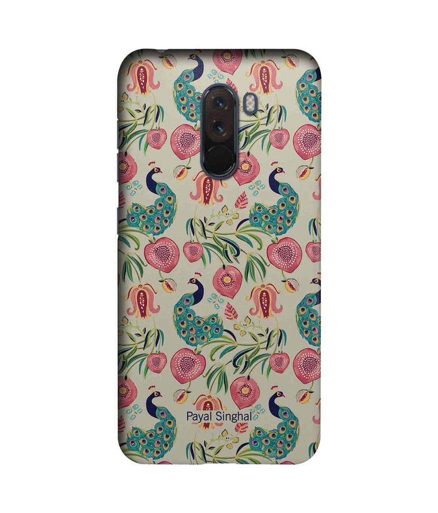 Payal Singhal Anaar and Mor Beige - Sublime Case for Xiaomi Poco F1