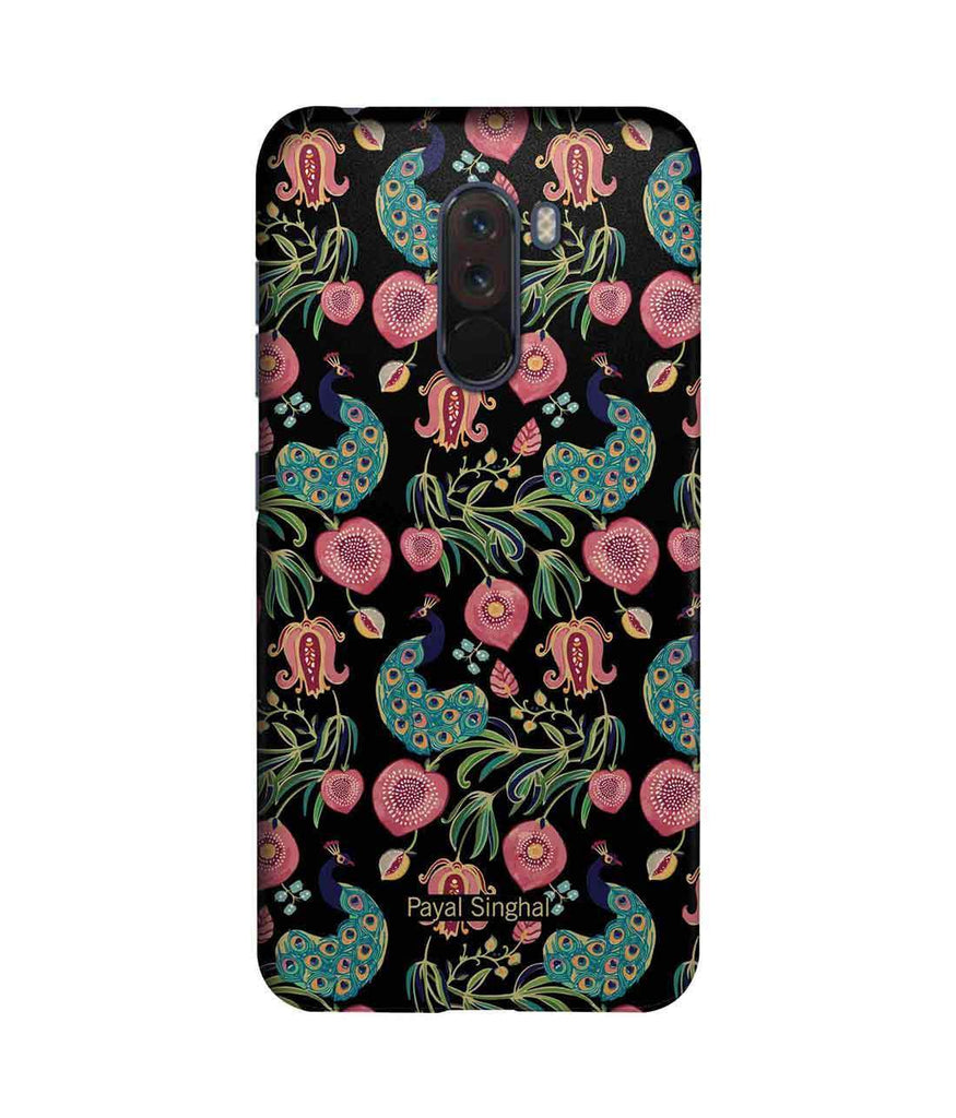 Payal Singhal Anaar and Mor Black - Sublime Case for Xiaomi Poco F1