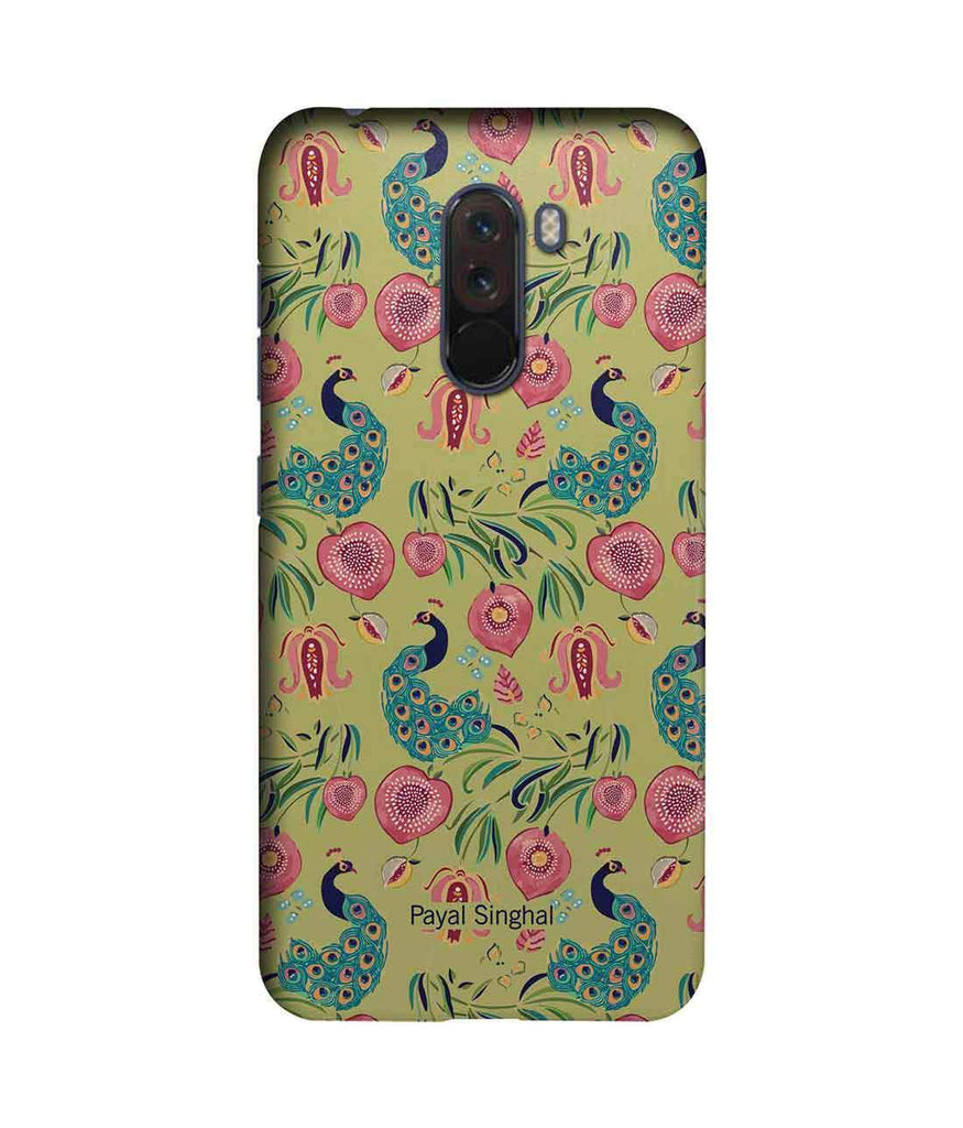 Payal Singhal Anaar and Mor Olive - Sublime Case for Xiaomi Poco F1