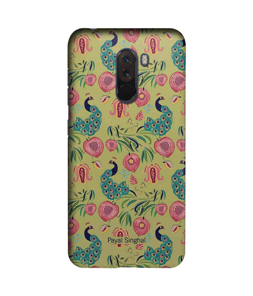 Payal Singhal Anaar and Mor Olive - Sublime Case for Xiaomi Poco F1