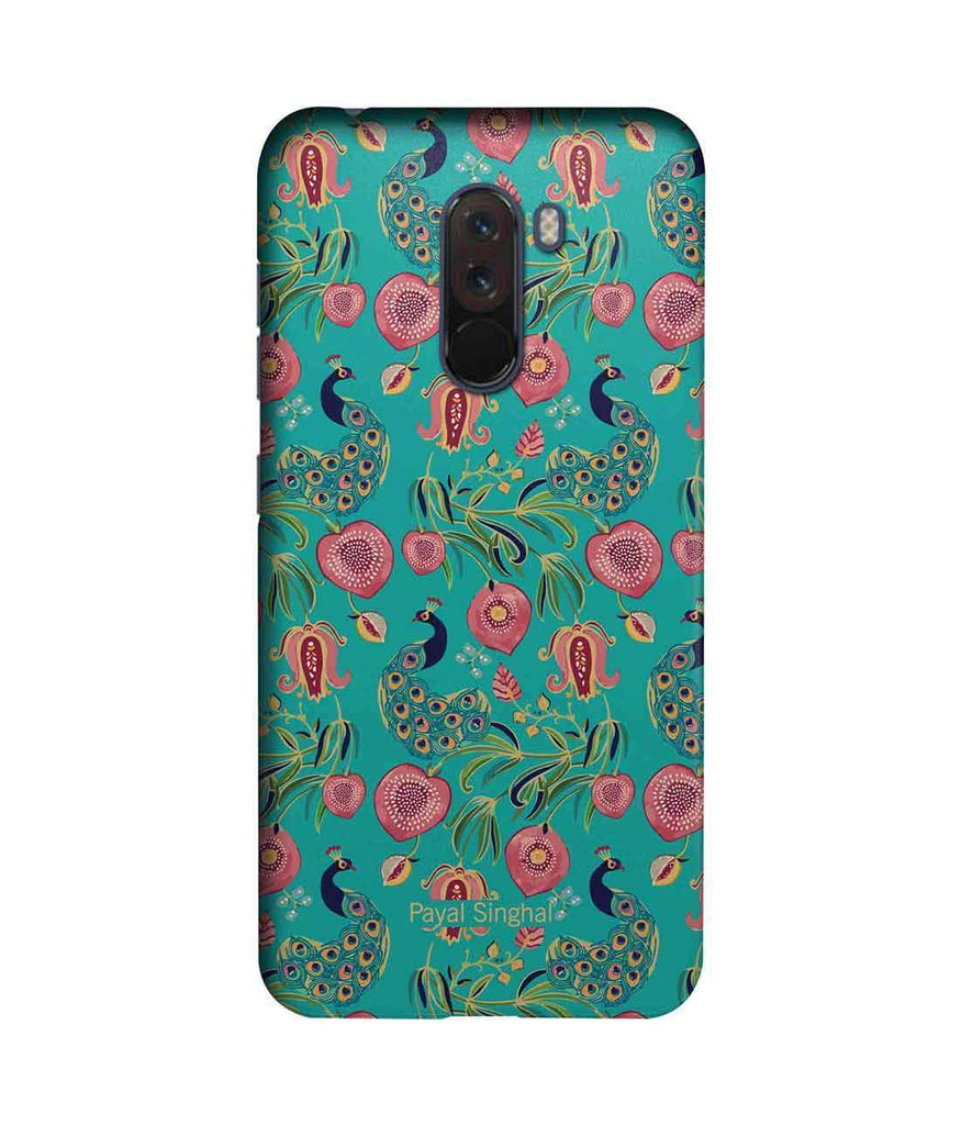 Payal Singhal Anaar and Mor Teal - Sublime Case for Xiaomi Poco F1