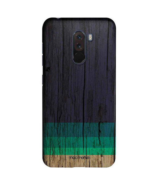 Wood Stripes Blue - Sublime Case for Xiaomi Poco F1